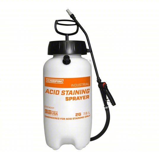 CHAPIN Handheld Sprayer: Spot, 2 gal Tank, Poly Tank, acid staining sprayer