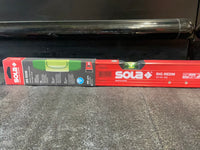 Load image into Gallery viewer, SOLA BIG REDM 3 Vials, Black/Red, Top Read, Aluminum, Magnetic Box Beam Levels (LSB24LM, LSB32LM, LSB48LM)
