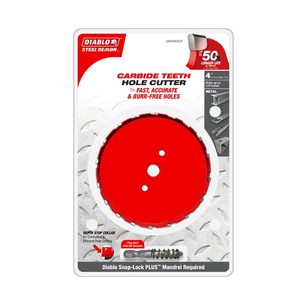 4" Steel Demon™ Carbide Teeth Hole Cutter