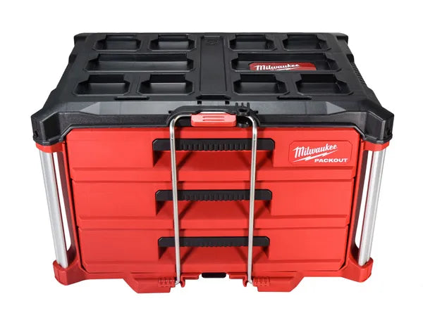 MILWAUKEE, PACKOUT 22 in. Modular 3-Drawer Tool Box with Metal Reinforced Corners