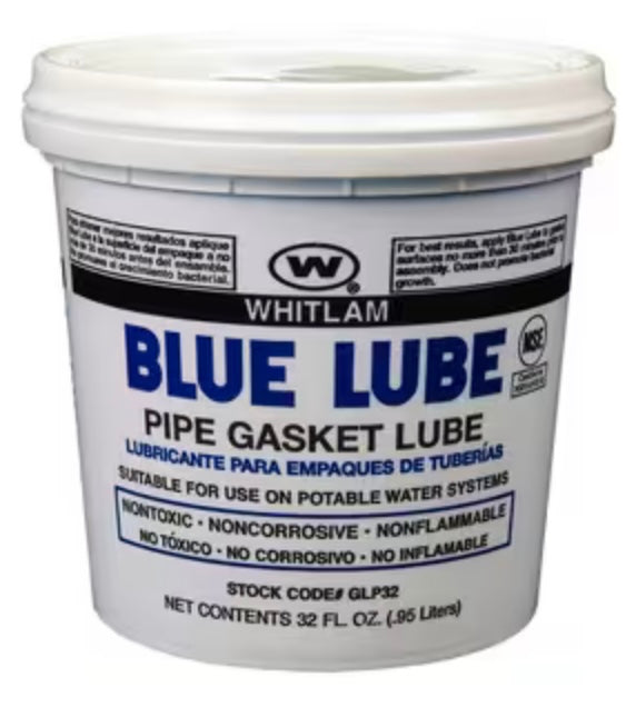 Whitlam Blue Lube, Pipe Gasket Lube, 32oz. (Blue)