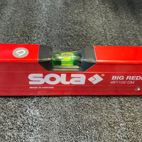 Load image into Gallery viewer, SOLA BIG REDM 3 Vials, Black/Red, Top Read, Aluminum, Magnetic Box Beam Levels (LSB24LM, LSB32LM, LSB48LM)
