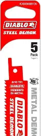 Load image into Gallery viewer, DIABLO 9 in. 8/10 TPI Steel Demon Bi-Metal Reciprocating Saw Blades for Thick Metal Cutting (5-Pack)
