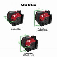 Load image into Gallery viewer, Milwaukee M12 12-Volt Lithium-Ion Cordless Green 125 ft. Cross Line and Plumb Points Laser Level Kit with 3.0 Ah Battery
