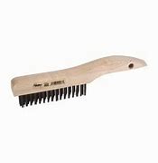 Weiler Hand Wire Scratch Brush, .012 Carbon Steel Fill, Shoe Handle, 4 x 16 Rows