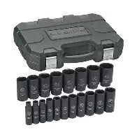 Load image into Gallery viewer, Gearwrench 19 Pc 1/2" Dr 6 Pt SAE Deep Impact Set
