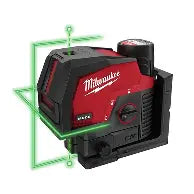 Load image into Gallery viewer, Milwaukee M12 12-Volt Lithium-Ion Cordless Green 125 ft. Cross Line and Plumb Points Laser Level Kit with 3.0 Ah Battery
