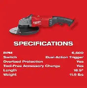 Load image into Gallery viewer, Milwaukee M18 FUEL 18V Lithium-Ion Brushless Cordless 7 in./9 in. Angle Grinder (Tool-Only)
