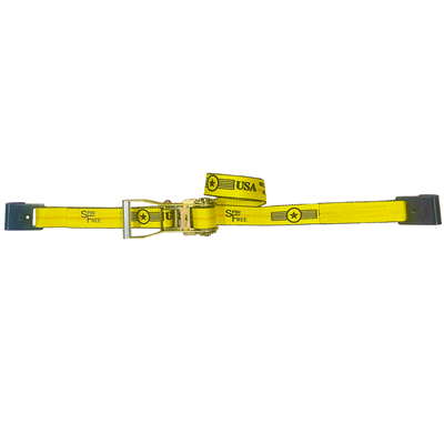 2" x 27' SPIN FREE Ratchet Strap with Flat Hooks