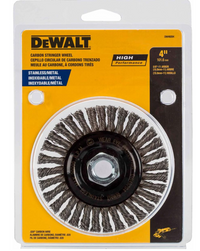 Load image into Gallery viewer, DeWALT  Wheel Brush: 4&quot; Wheel Dia, 3/8&quot; Face Width, 0.0200&quot; Wire Dia, Stringer Bead
