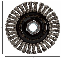 Load image into Gallery viewer, DeWALT  Wheel Brush: 4&quot; Wheel Dia, 3/8&quot; Face Width, 0.0200&quot; Wire Dia, Stringer Bead
