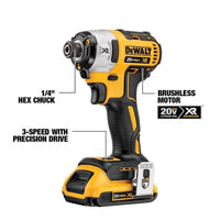 Load image into Gallery viewer, DeWALT DCF887B 20V MAX* XR® 3-Speed 1/4 in. Impact Driver (Tool Only)
