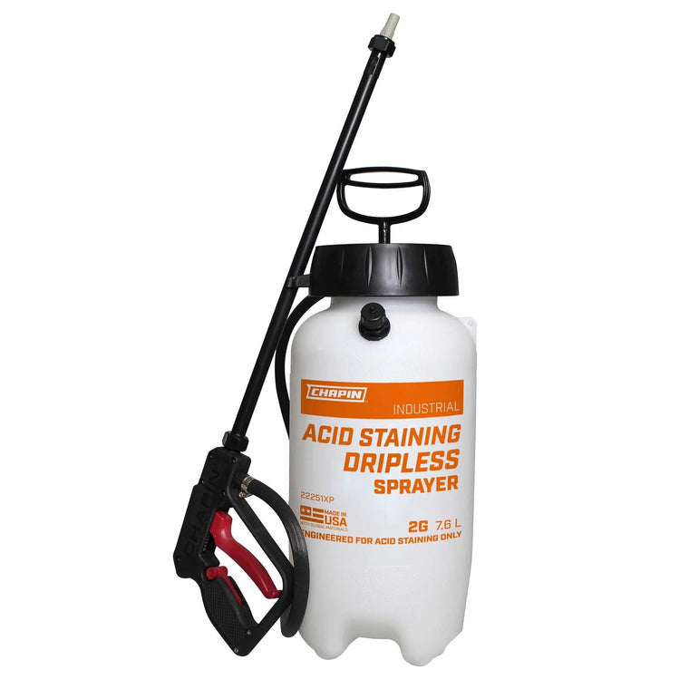 Chapin 22251XP: 2-gallon Industrial Dripless Acid Staining & Acid Cleaning Tank Sprayer