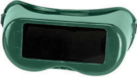 RADNOR™ Fixed Front Welding Goggles With Green Rigid Frame And Shade 5 Green 2" X 4" Lens