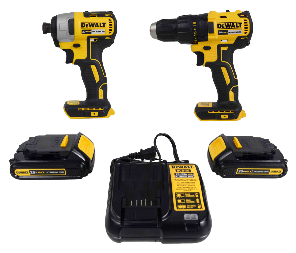 20V MAX Compact Brushless Drill Driver and Impact Kit (DCK277C2)