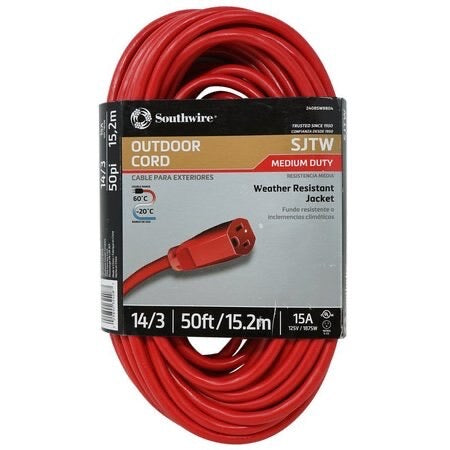 Southwire 14/3 Medium-Duty SJTW Extension Cord