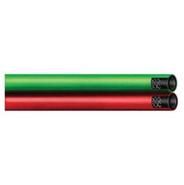 RADNOR™ 1/4"X 25' Red And Green EPDM Synthetic Rubber Twin Hose With BB Hose Fittings
