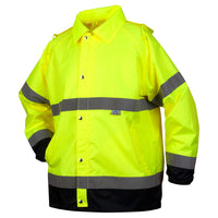 Load image into Gallery viewer, Pyramex RRWJ3110 Premium Hi-Vis Rain Jacket with Drawstring Hood

